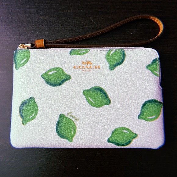 Coach Handbags - COACH Lime Themed Wristlet